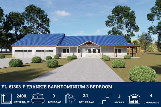 PL-61303-F Frankie Barndominium House Plan
