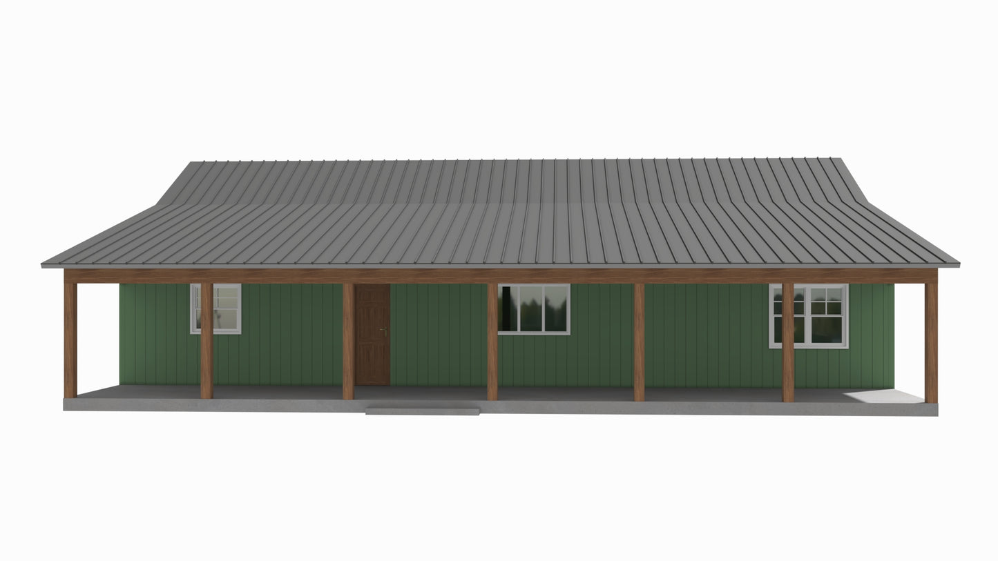 PL-61313-A Annabelle Barndominium House Plan