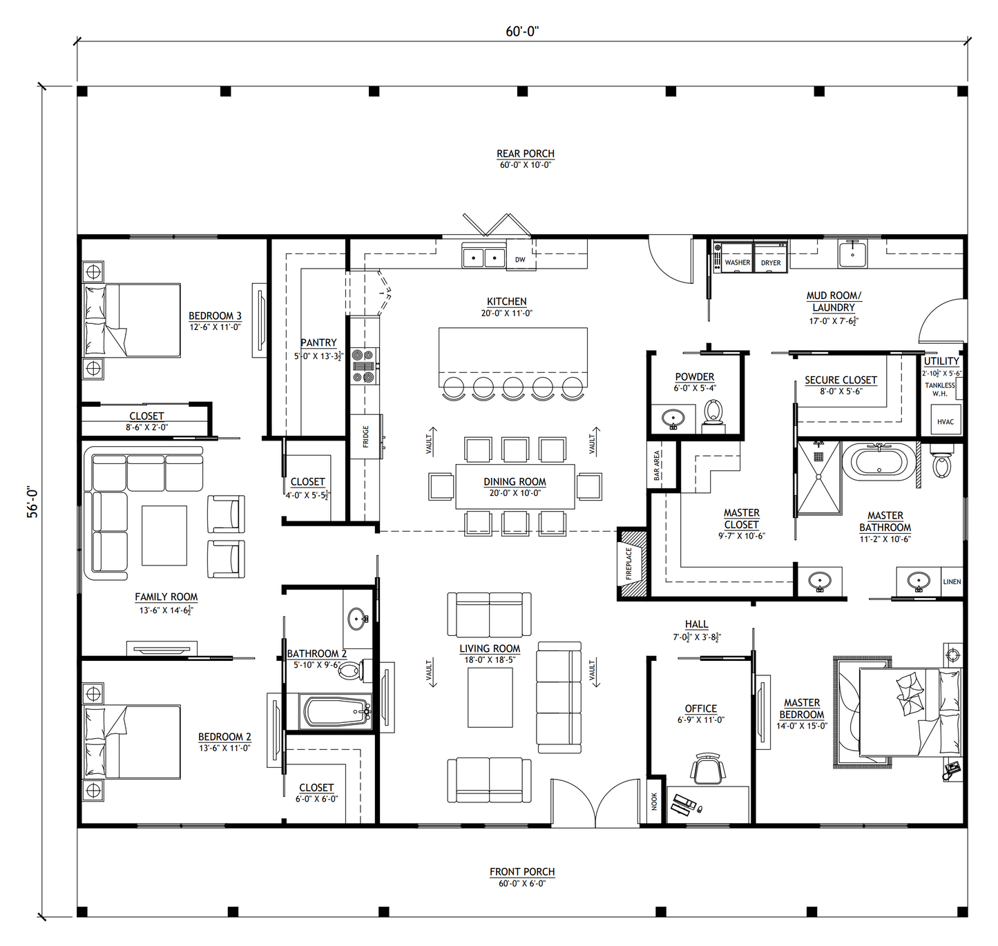 PL-61313-A Annabelle Barndominium House Plan