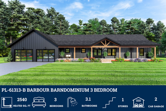 PL-61313-B Barbour Barndominium House Plan