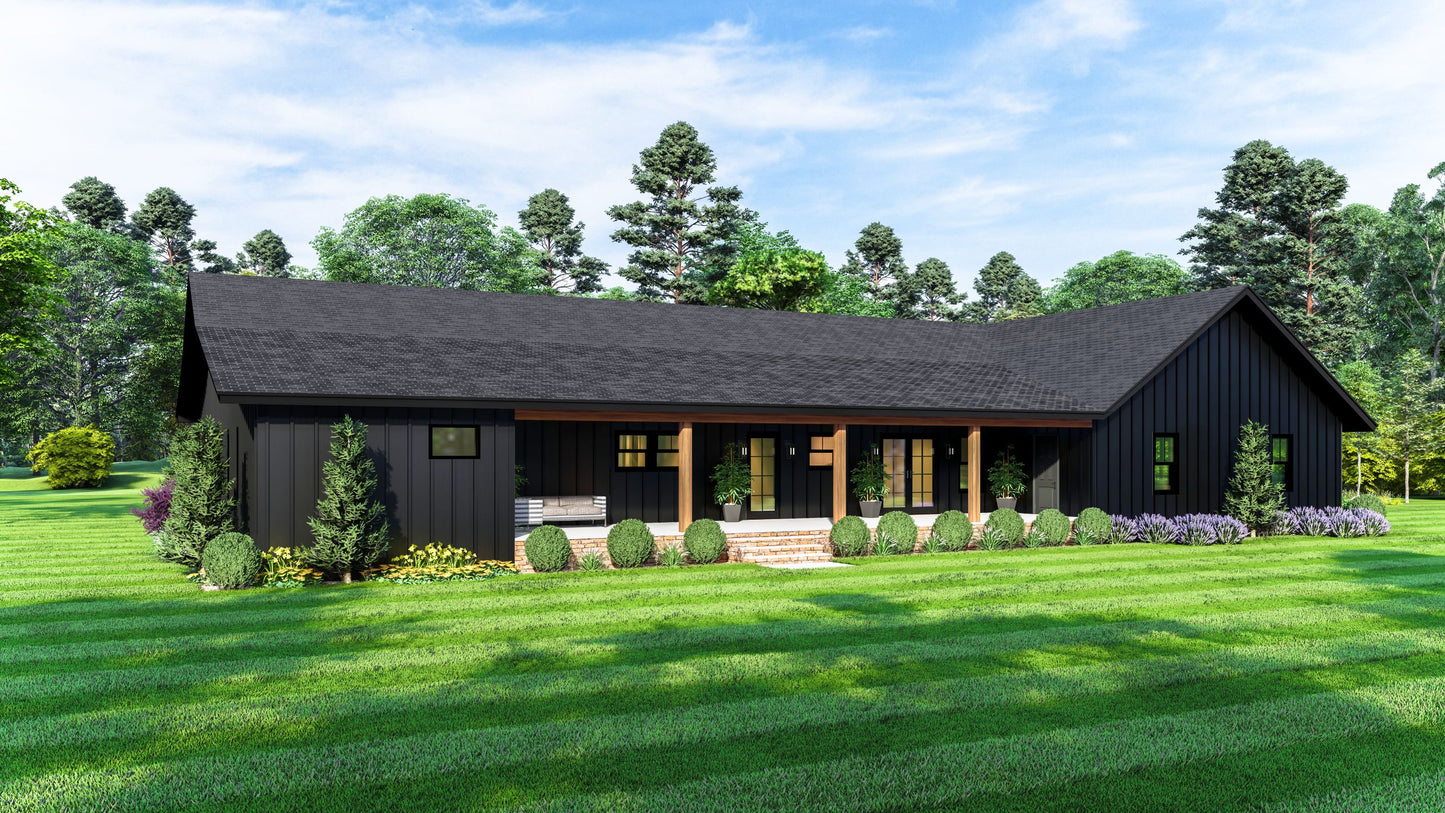 PL-61313-B Barbour Barndominium House Plan