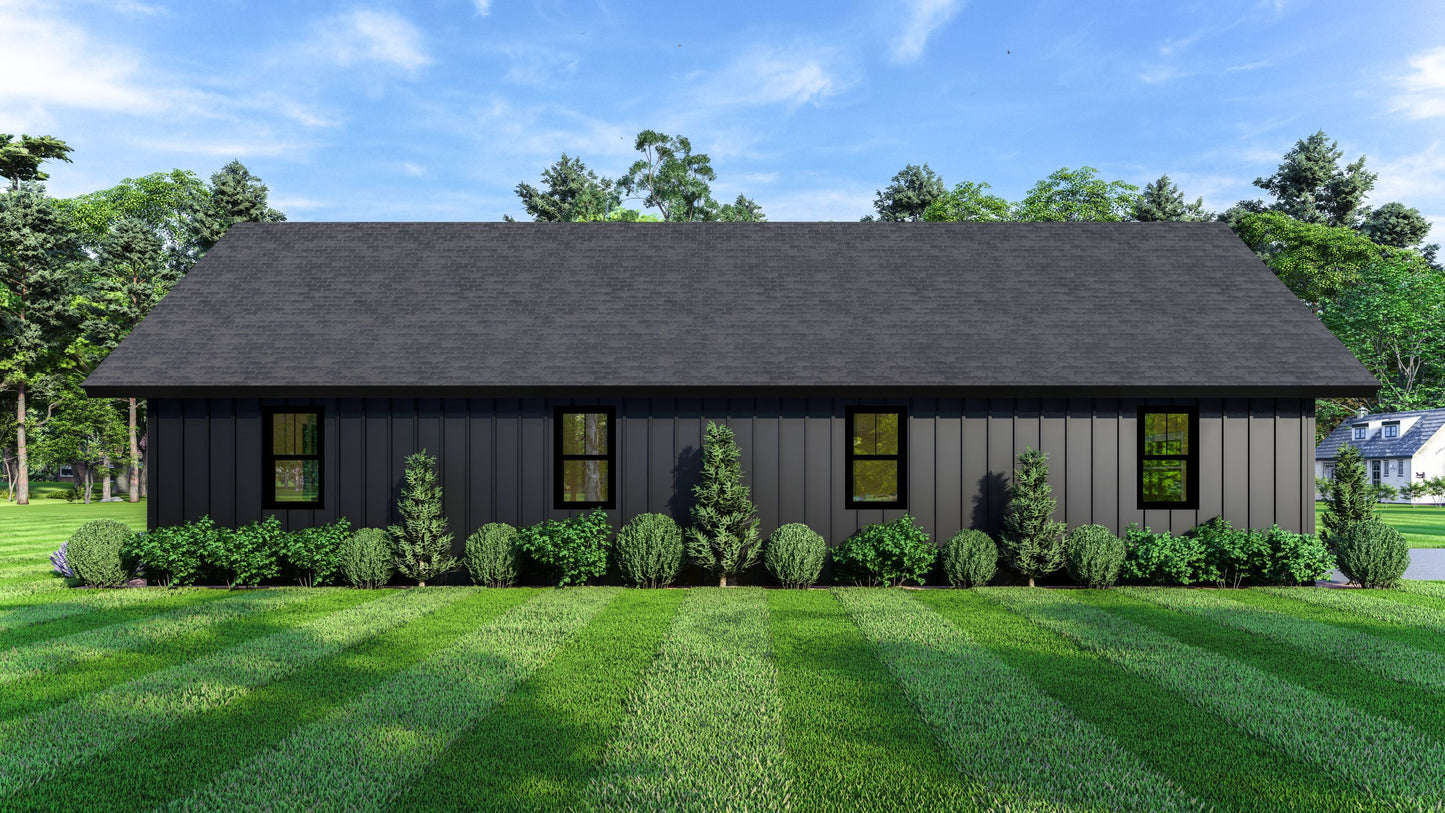 PL-61313-B Barbour Barndominium House Plan