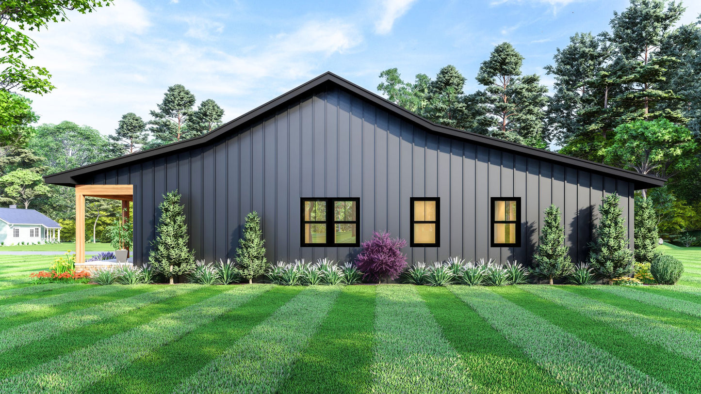 PL-61313-B Barbour Barndominium House Plan