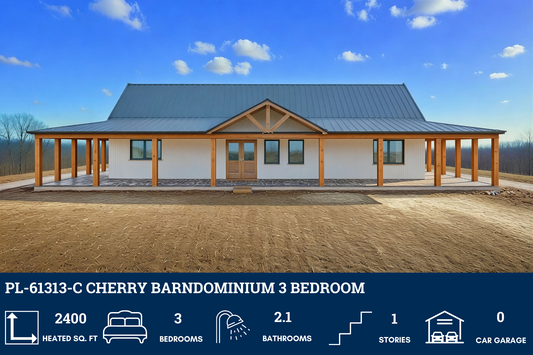 PL-61313-C Cherry Barndominium House Plan