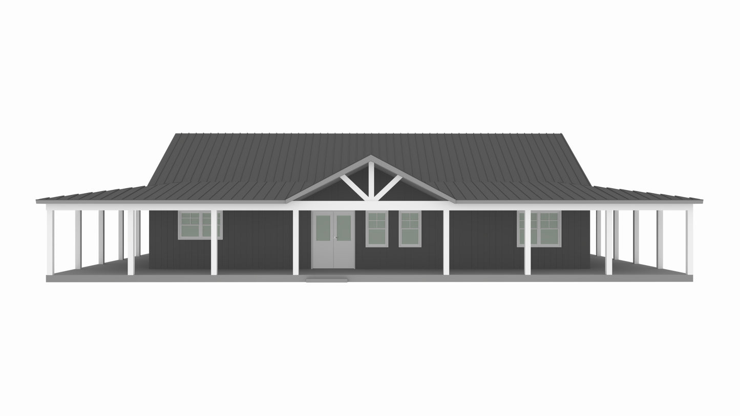PL-61313-C Cherry Barndominium House Plan