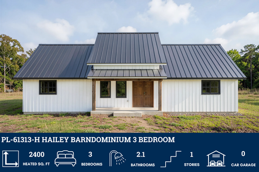 PL-61313-H Hailey Barndominium House Plan