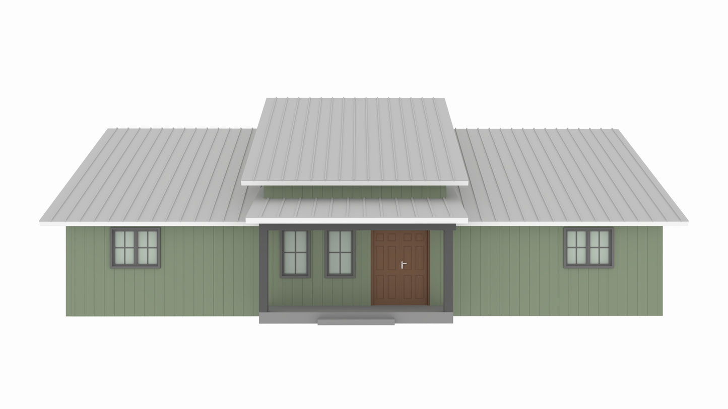 PL-61313-H Hailey Barndominium House Plan