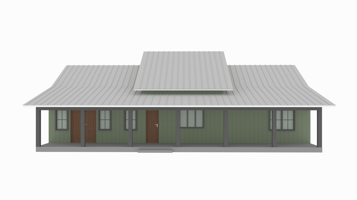 PL-61313-H Hailey Barndominium House Plan