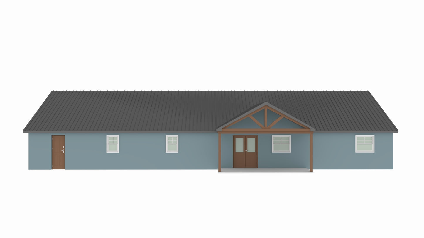 PL-61313-L Lisa Barndominium House Plan
