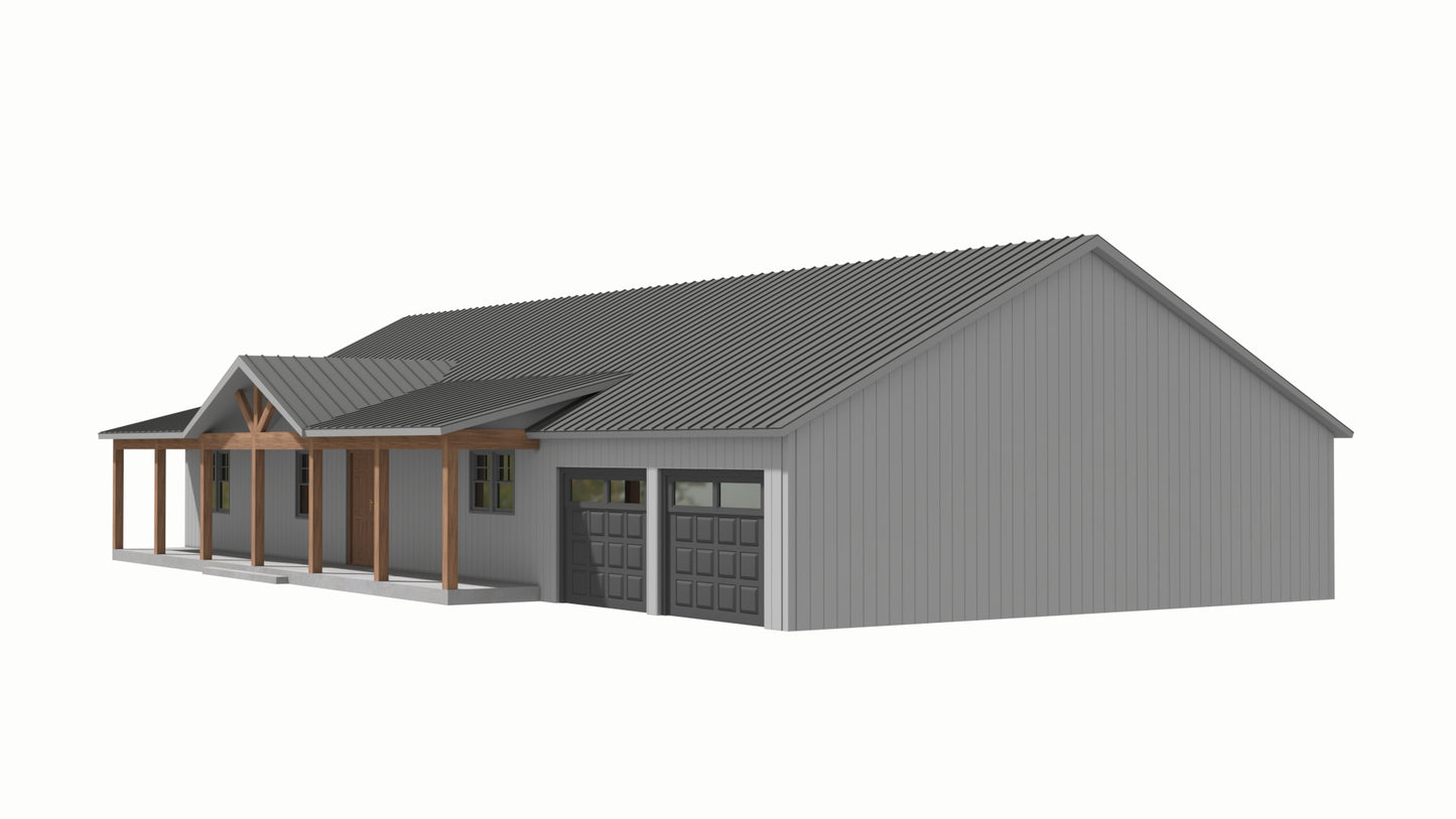 PL-61313-M Mary Barndominium House Plan