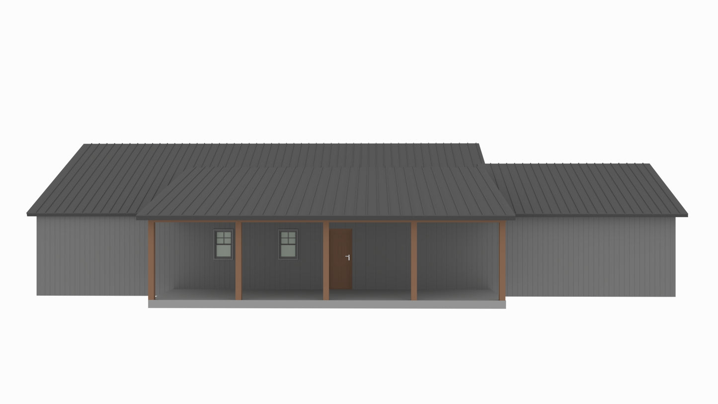PL-61323 Angela Barndominium House Plan