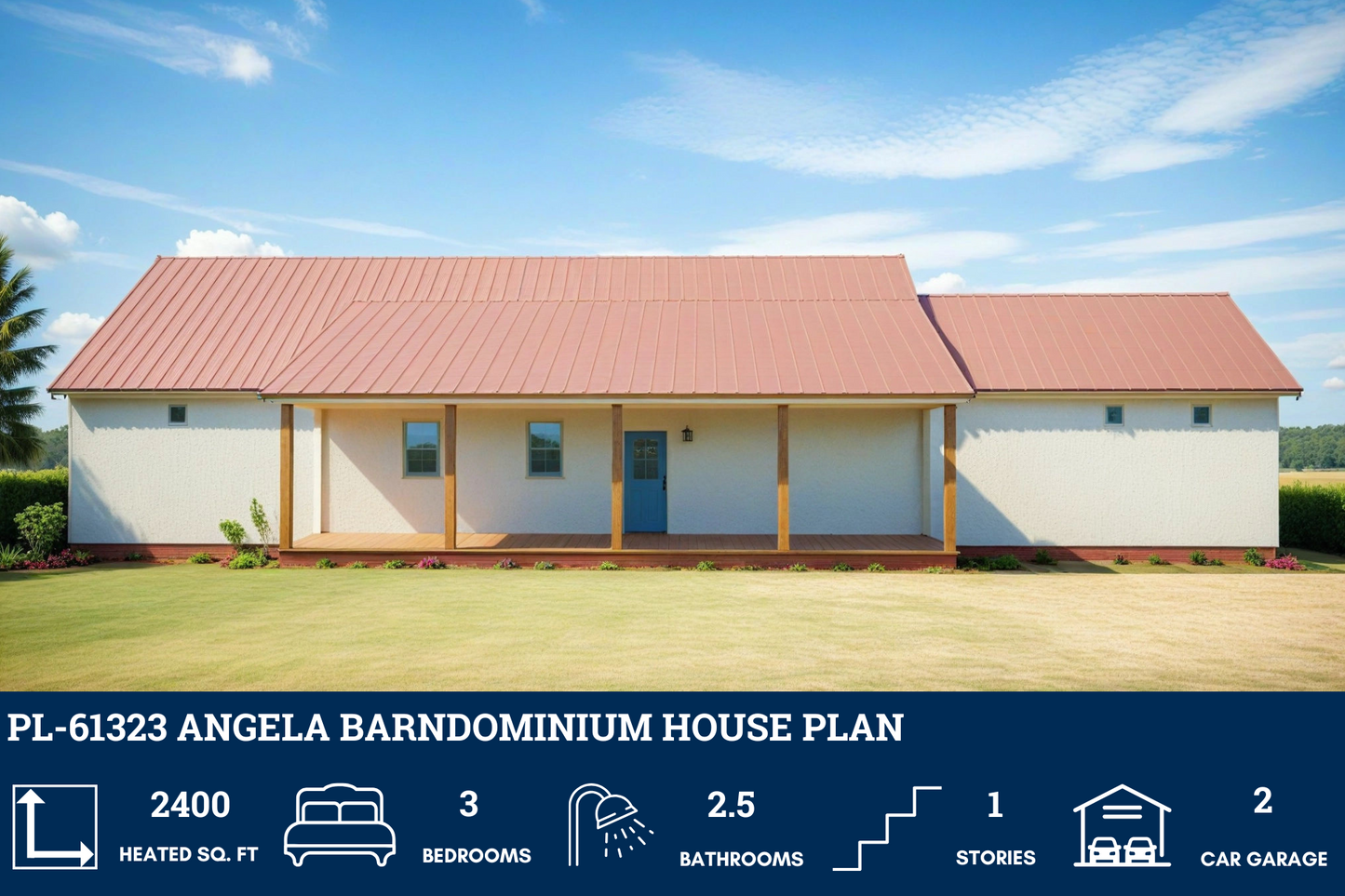 PL-61323 Angela Barndominium House Plan