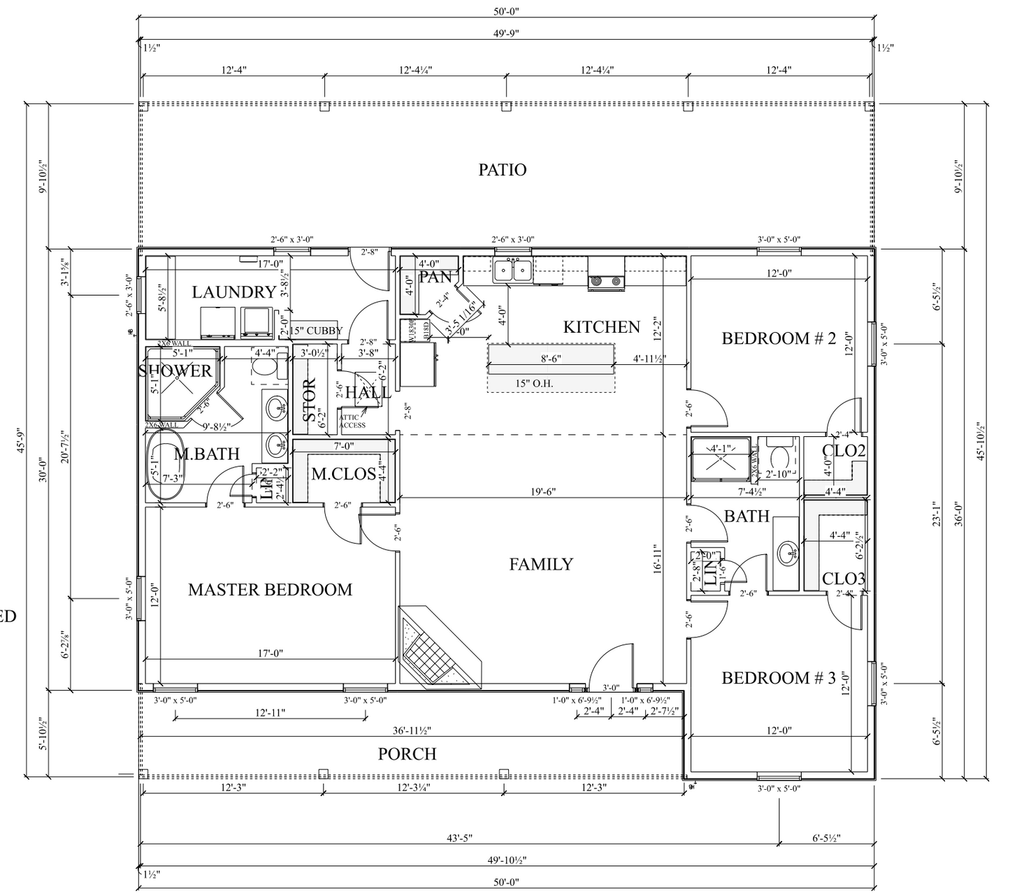 PL-61704 Milan Barndominium House Plan