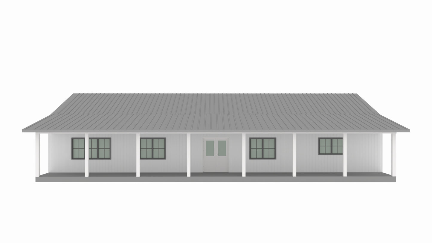 PL-61708-C Colby Barndominium House Plan