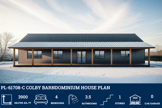 PL-61708-C Colby Barndominium House Plan