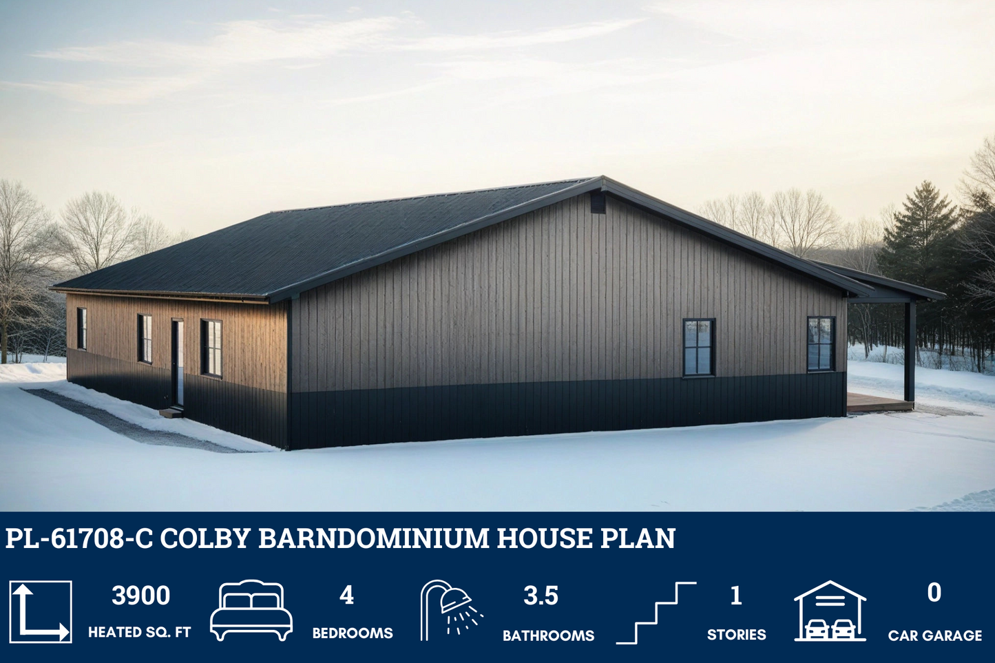 PL-61708-C Colby Barndominium House Plan
