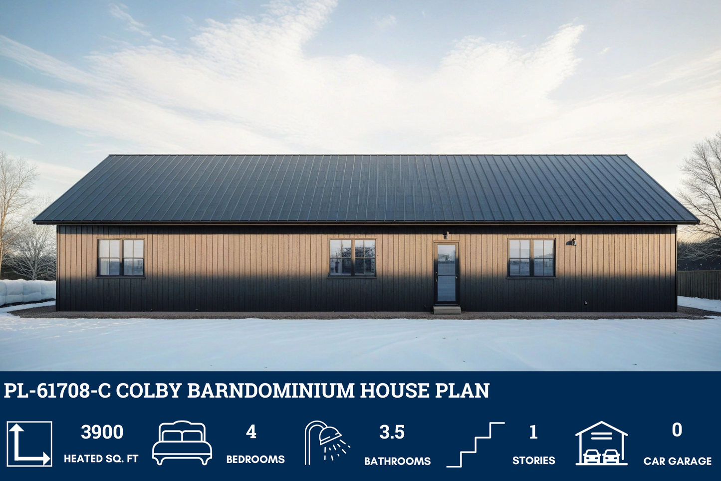 PL-61708-C Colby Barndominium House Plan