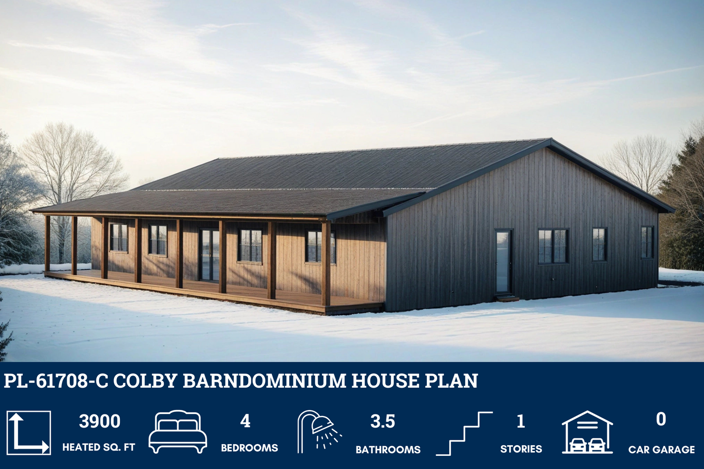 PL-61708-C Colby Barndominium House Plan