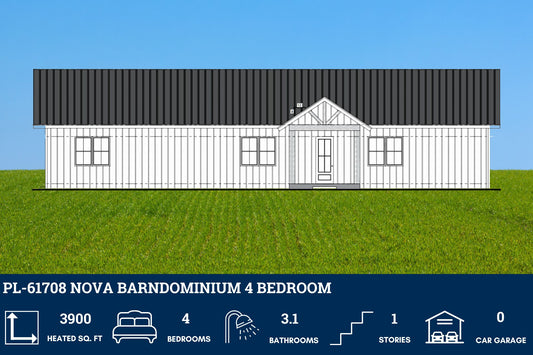 PL-61708 Nova Barndominium House Plan