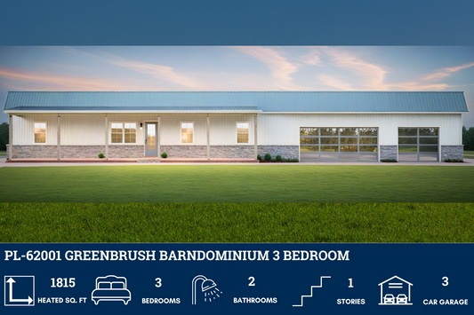 PL-62001 Greenbrush Barndominium House Plan