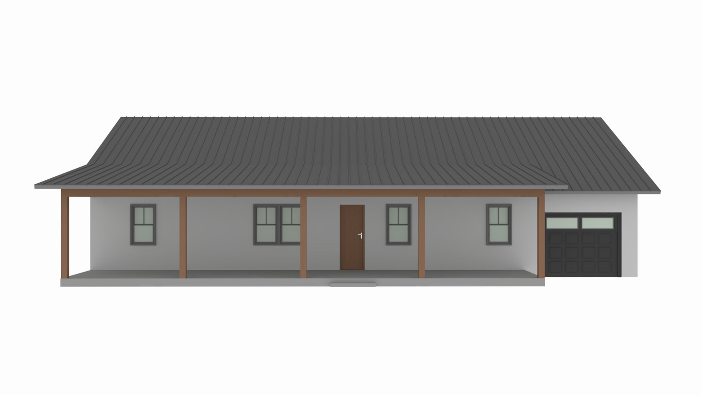 PL-62001-G Barndominium House Plan