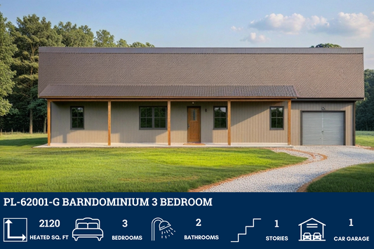 PL-62001-G Barndominium House Plan