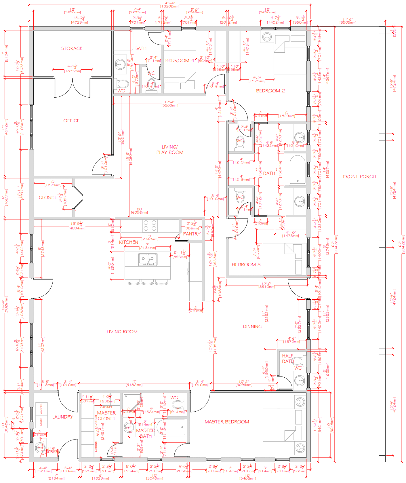 PL-62203 Underwood Barndominium House Plans