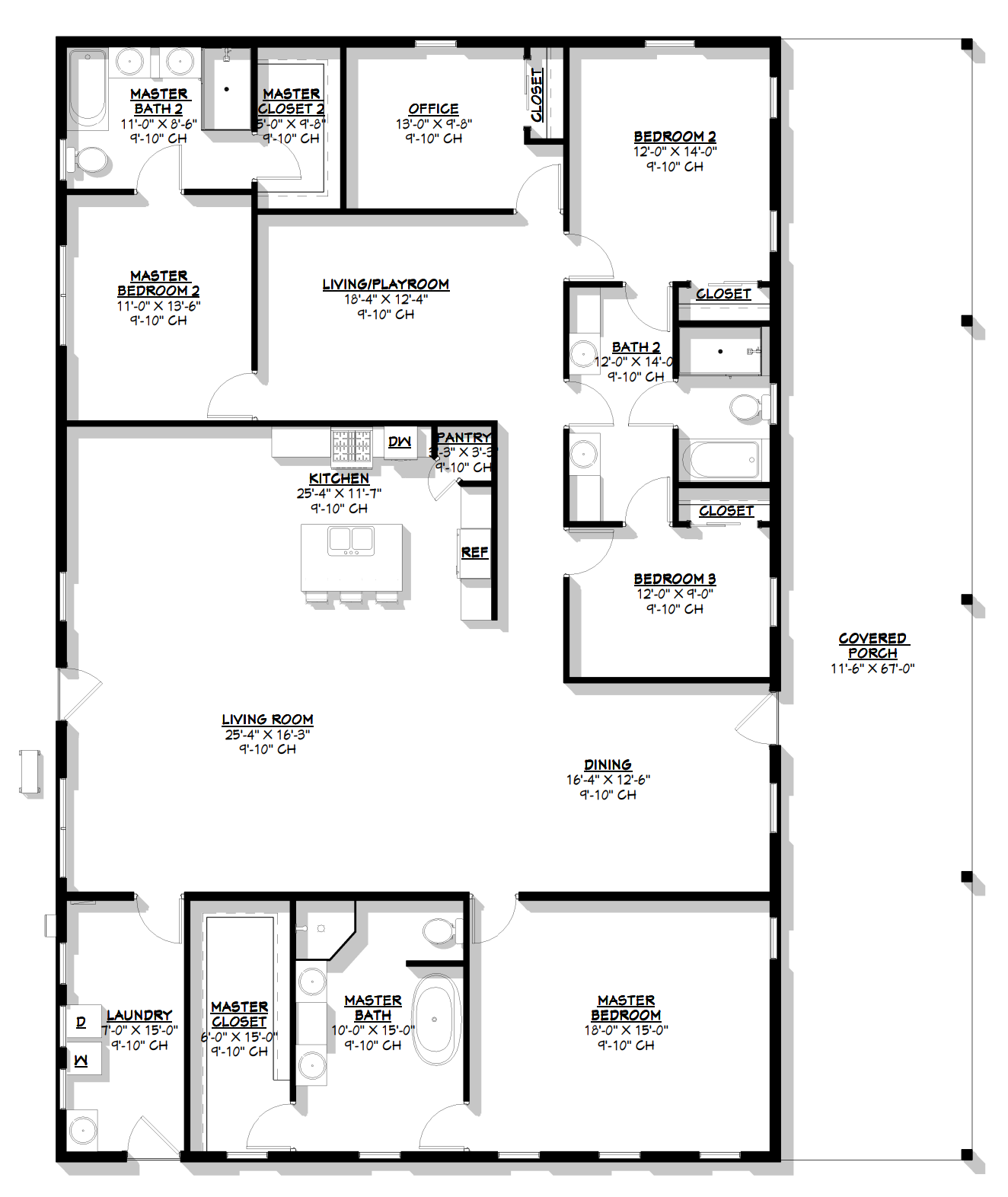 PL-62203 Underwood Barndominium House Plans