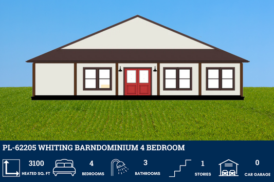 PL-62205 Whiting Barndominium House Plan