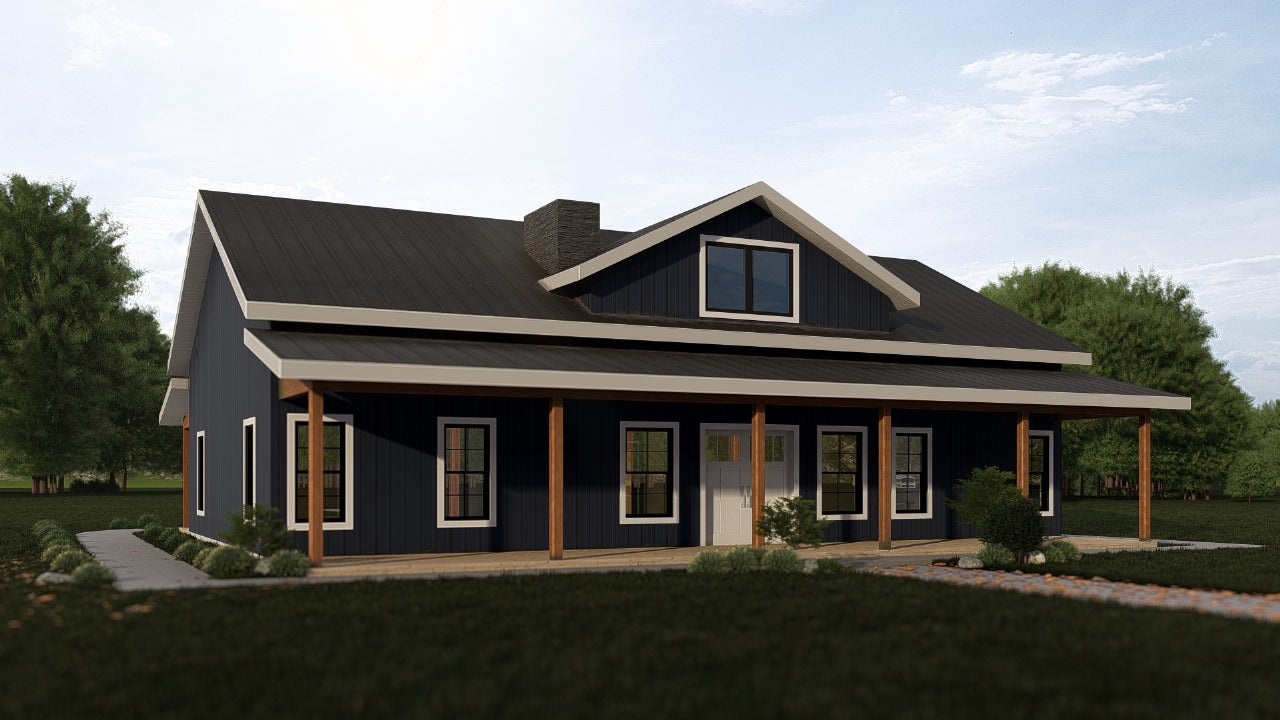 PL-62301 Luna Barndominium House Plan