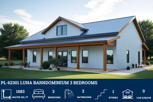 PL-62301 Luna Barndominium House Plan