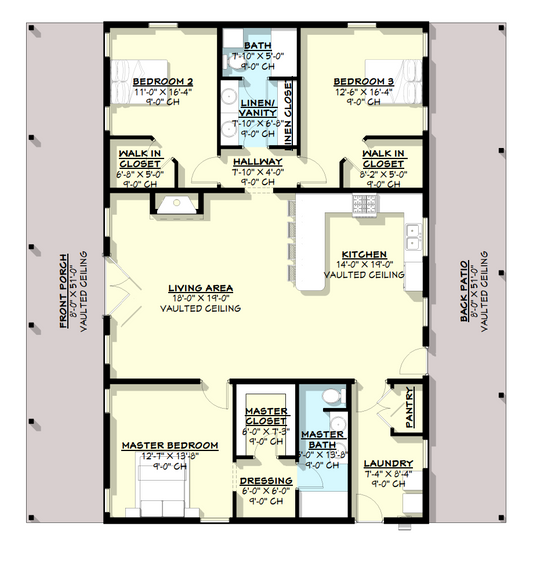 PL-62301 Luna Barndominium House Plan