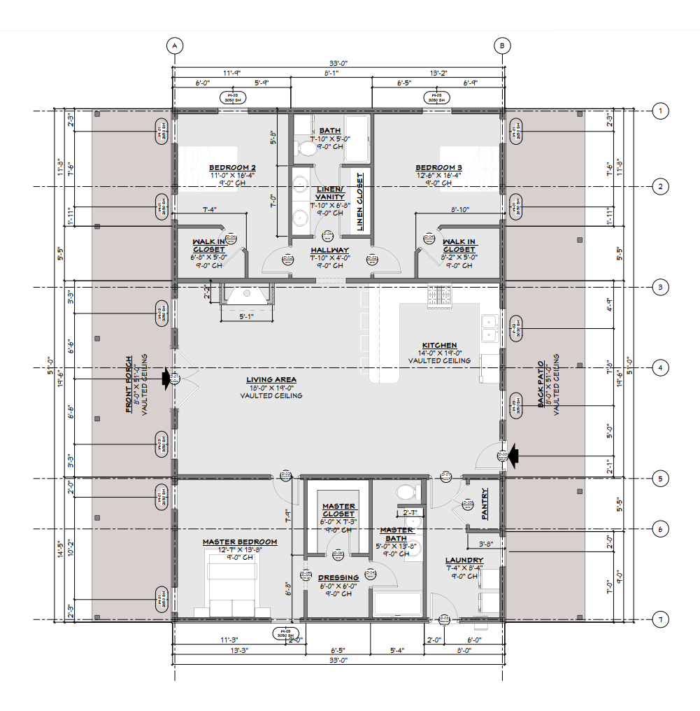 PL-62301 Luna Barndominium House Plan