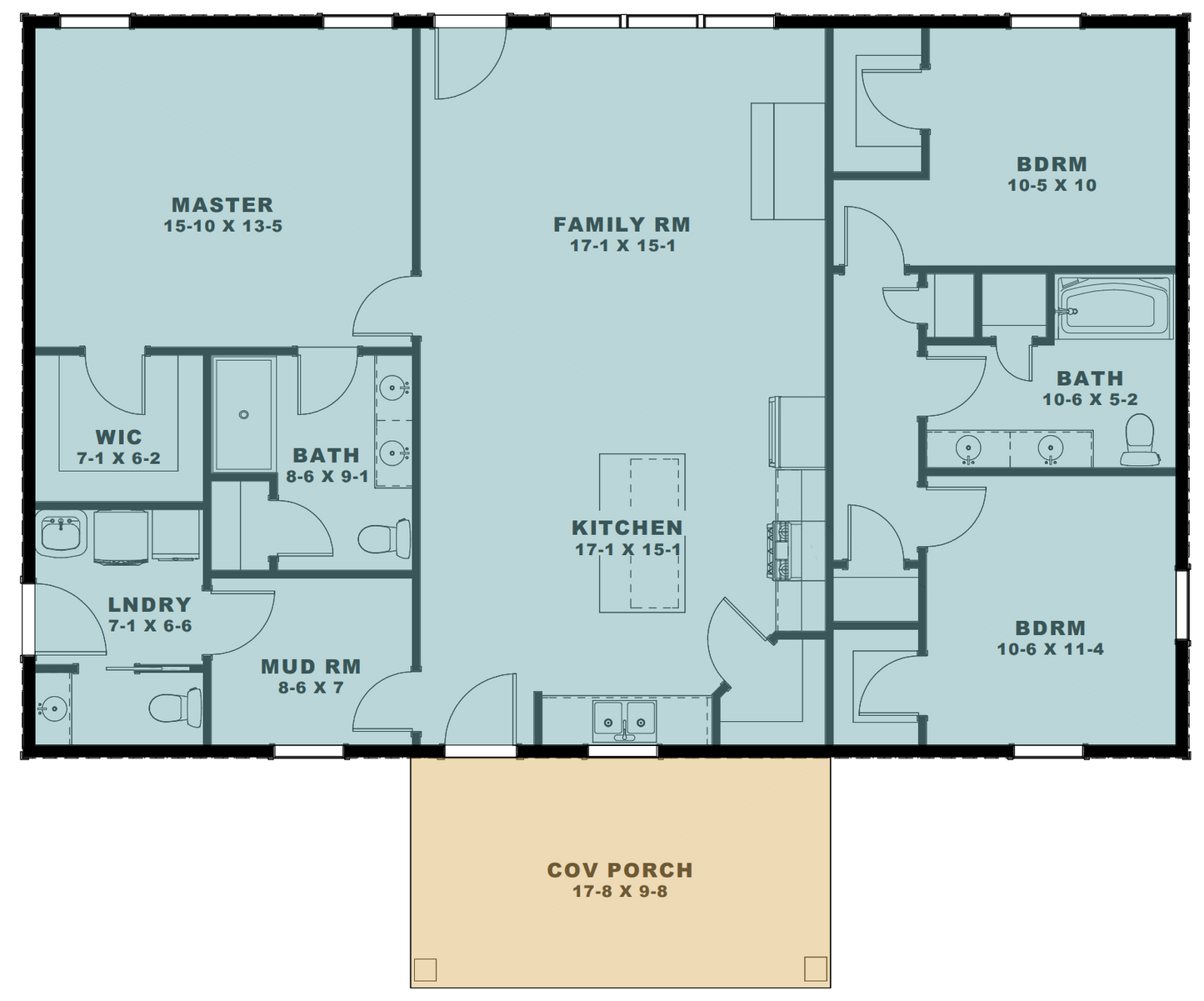 PL-62303 Gorefield Barndominium House Plans