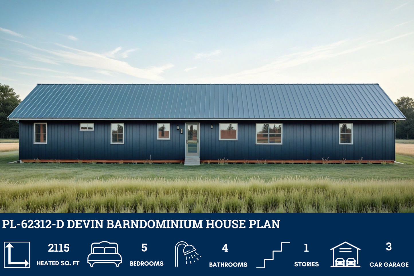 PL-62312-D Devin Barndominium House Plan