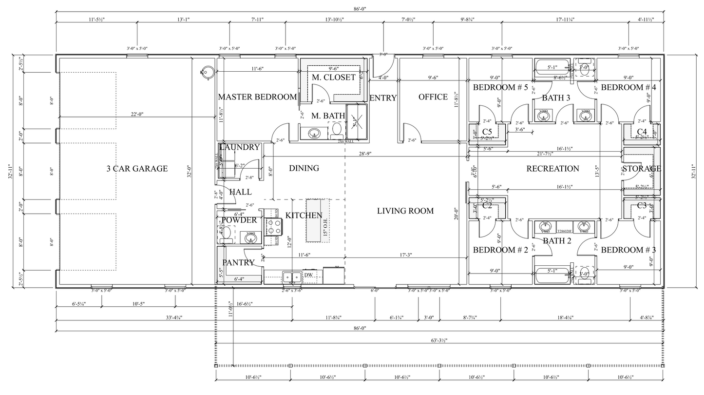 PL-62312 Harmony Barndominium House Plan