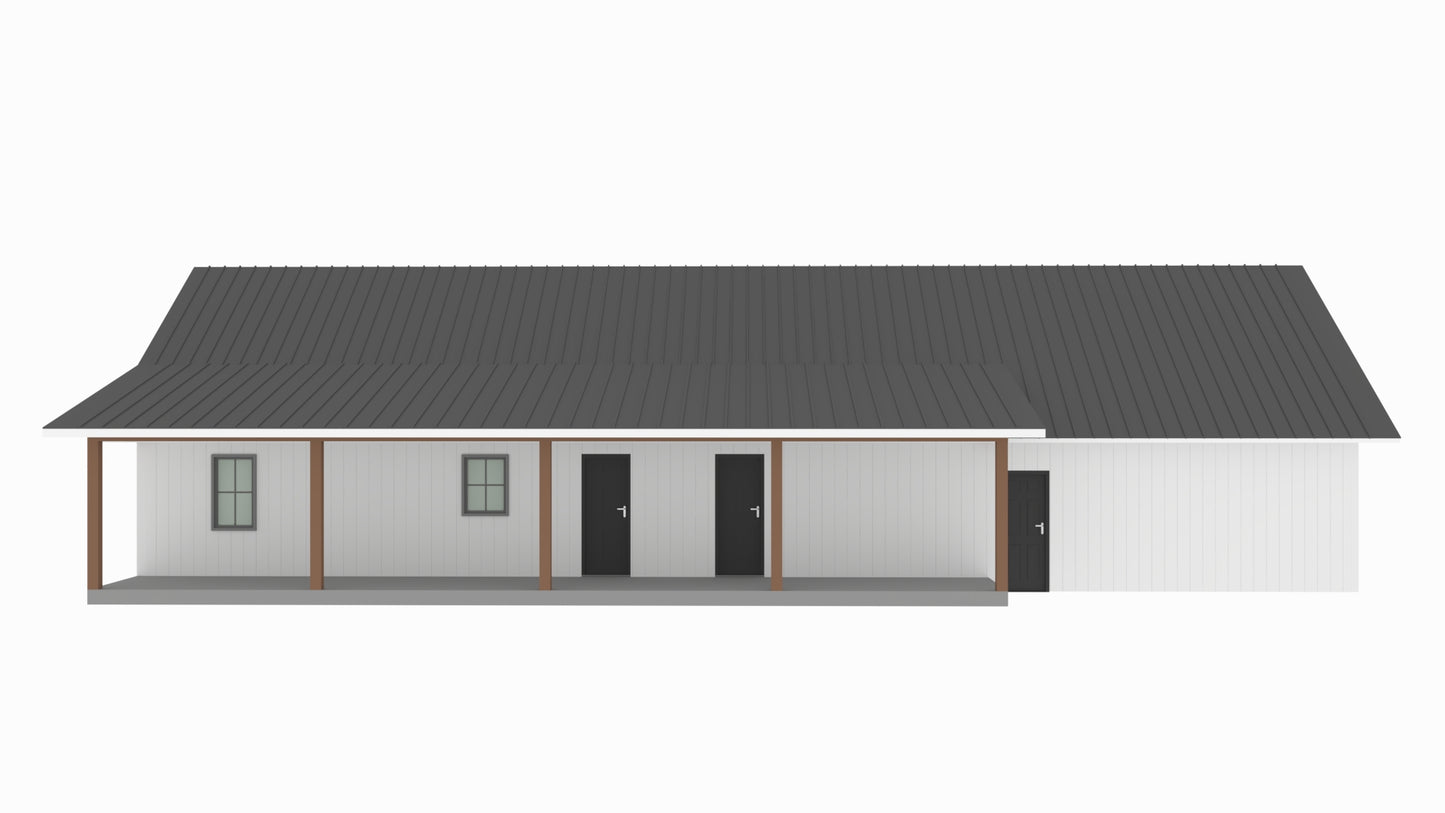 PL-62313-C Christopher Barndominium House Plan