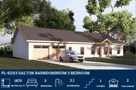 PL-62313 Dalton Barndominium House Plans