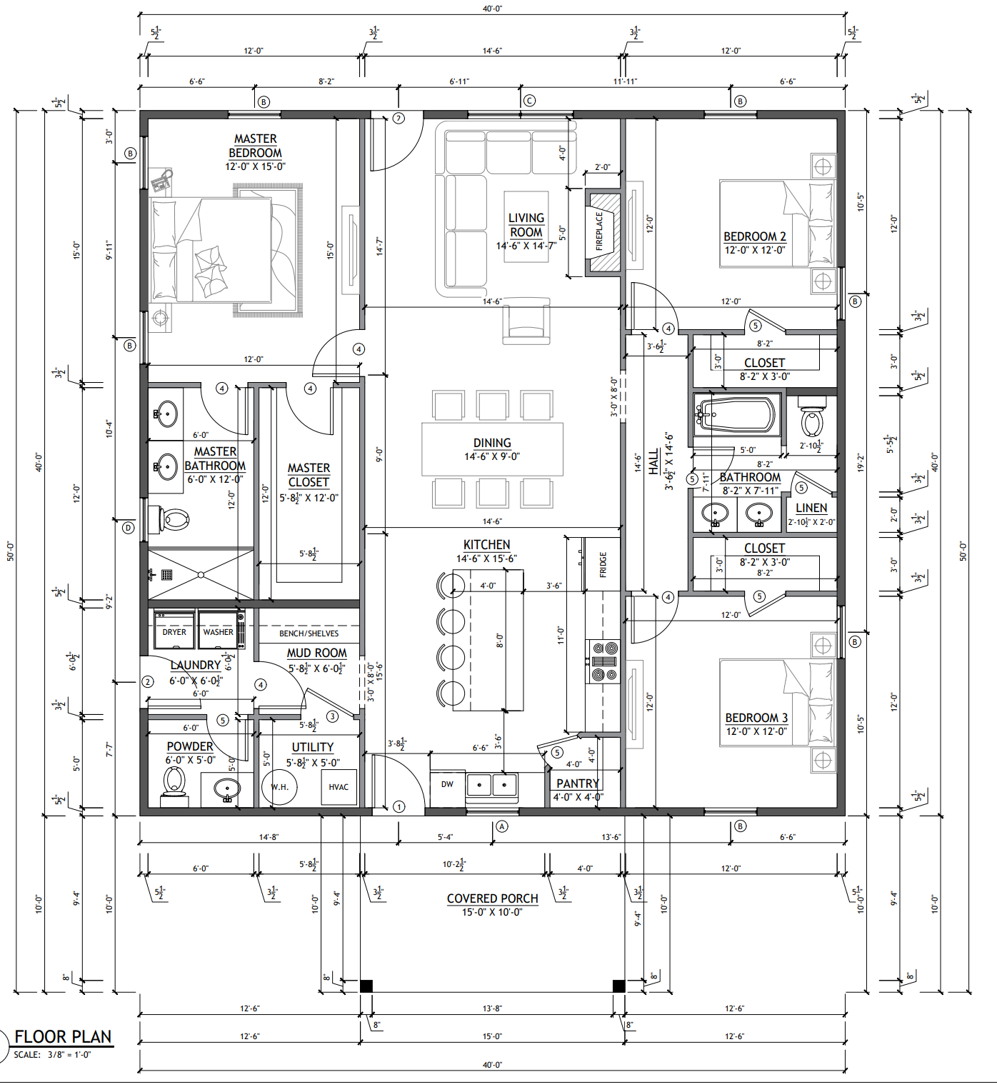 PL-62323 Elias Barndominium House Plan