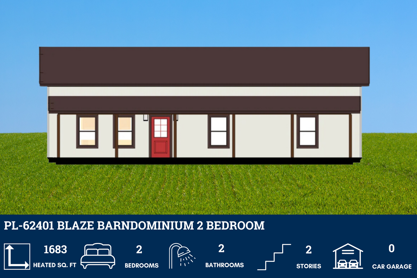 PL-62401 Blaze Barndominium House Plan