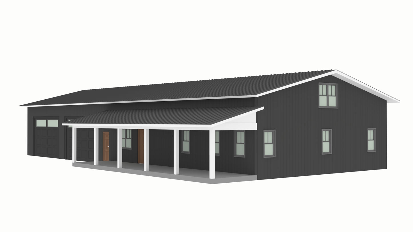 PL-62504 Cameron Barndominium House Plan