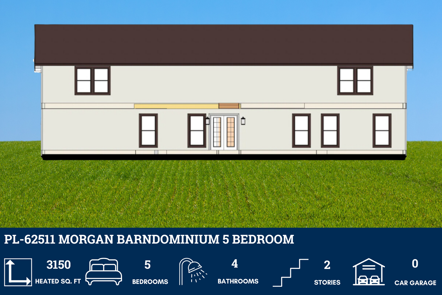 PL-62511 Morgan Barndominium House Plan