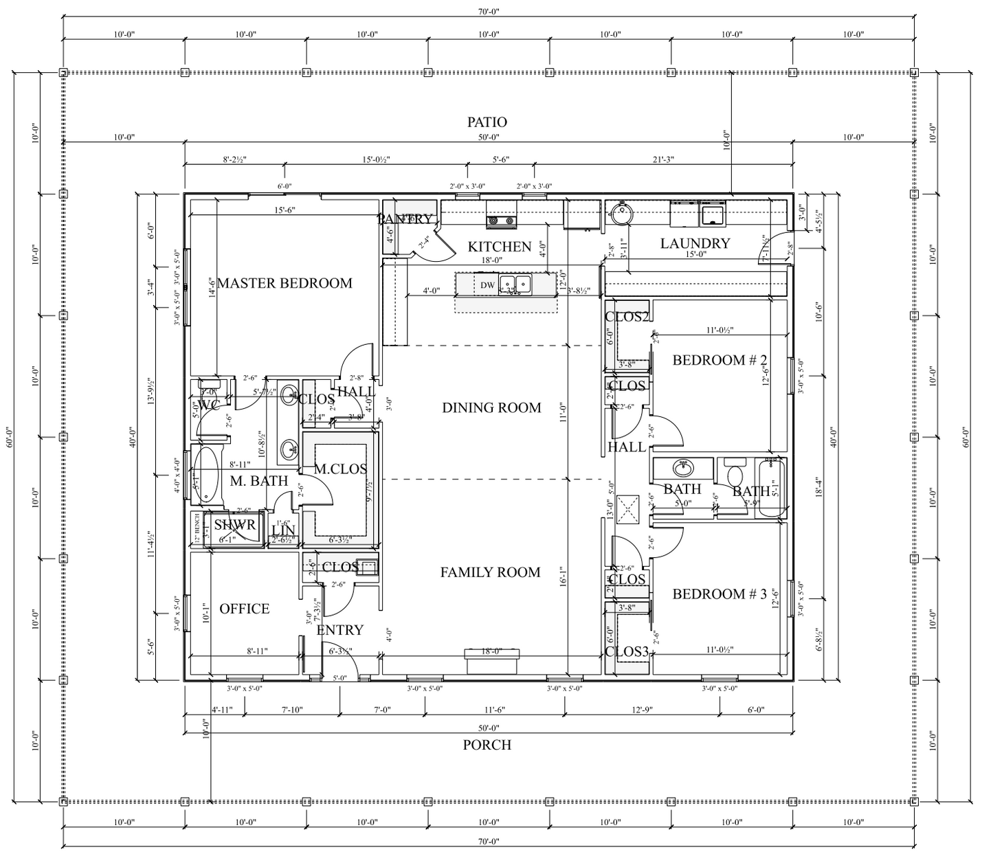 PL-62512 Alexander Barndominium House Plan