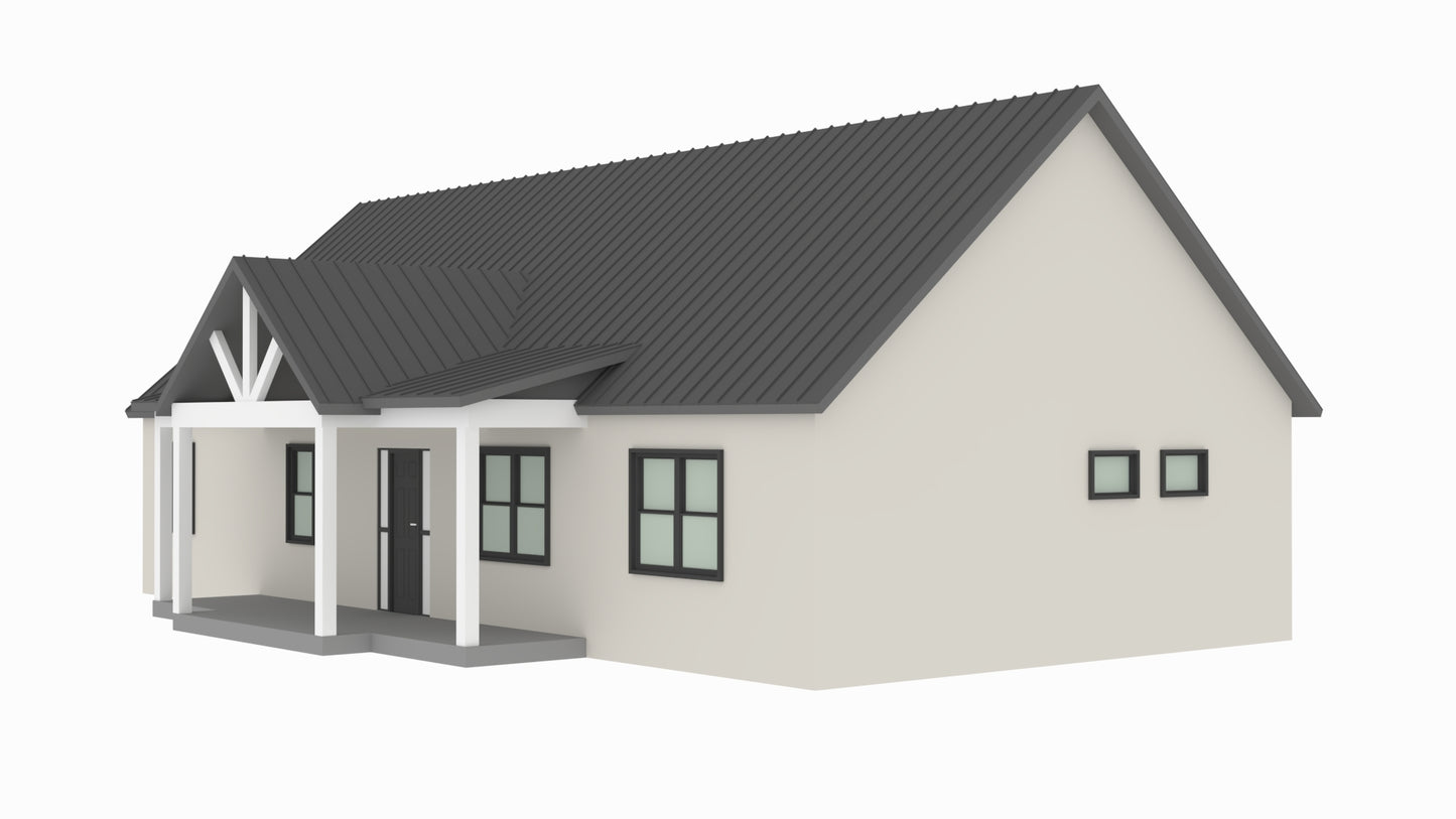 PL-62513-W Wooddale Barndominium House Plan