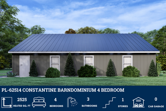 PL-62514 Constantine Barndominium House Plan