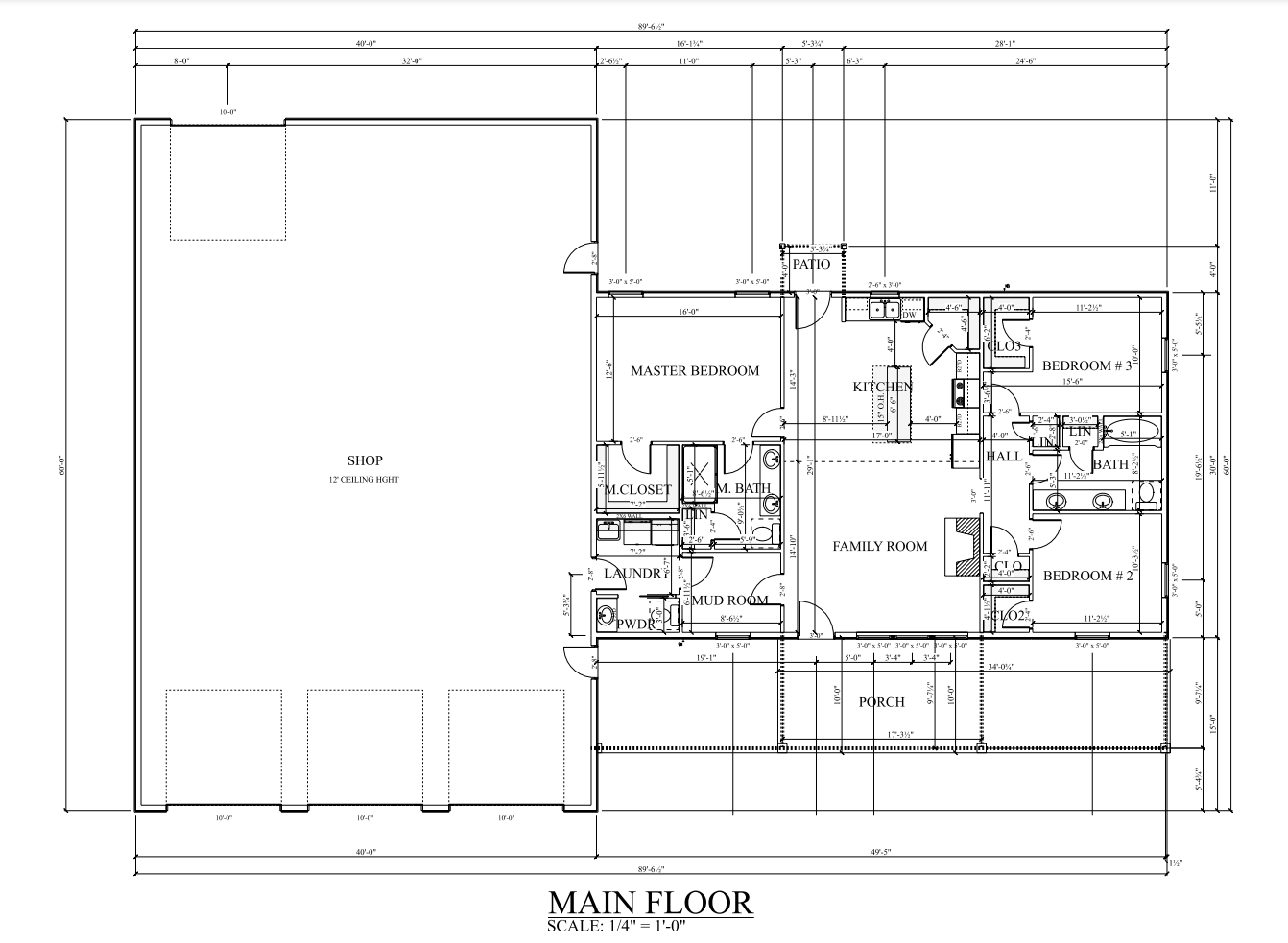 PL-62516 Johnson Barndominium House Plan