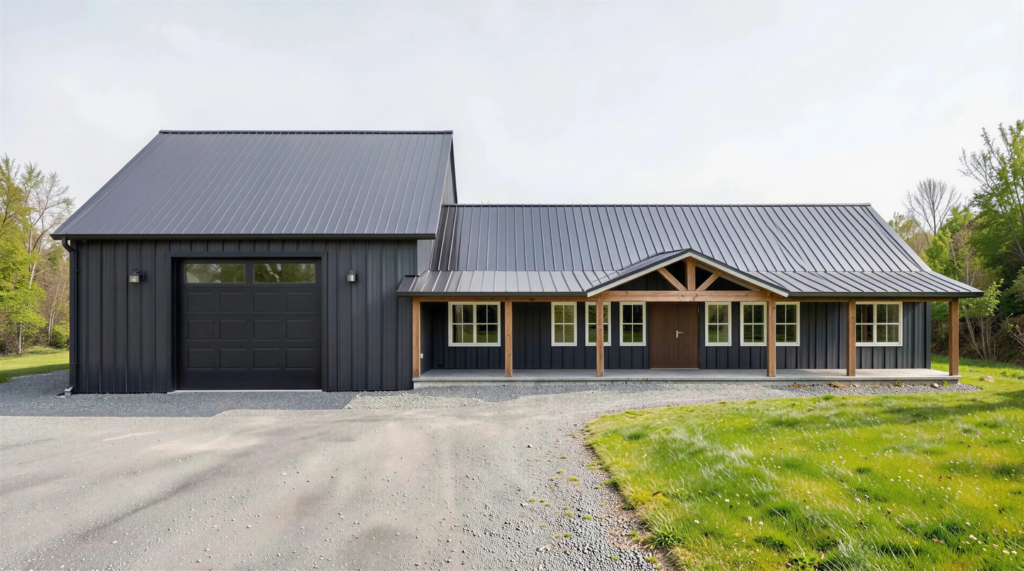 PL-62519-B Bellweather Barndominium House Plan