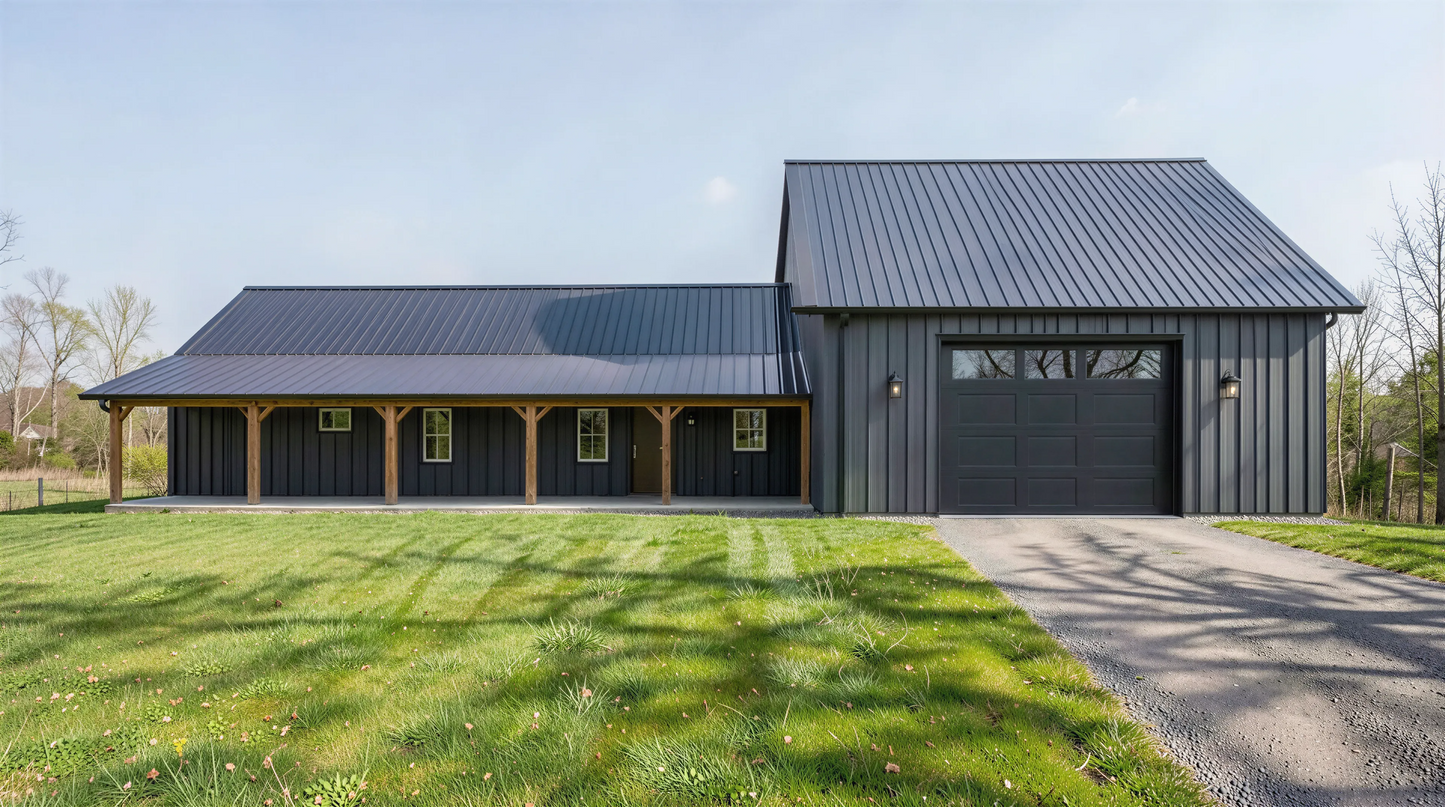 PL-62519-B Bellweather Barndominium House Plan