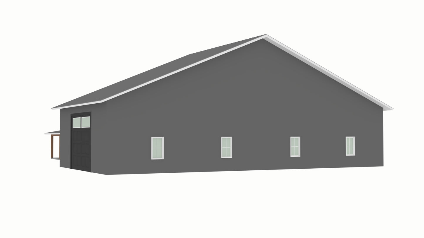 PL-62519-B Bellweather Barndominium House Plan