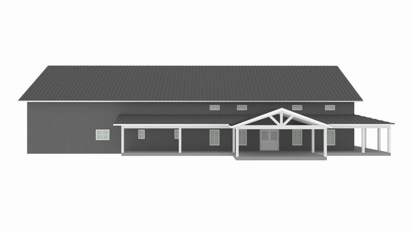 PL-62519-R Ross Barndominium House Plan